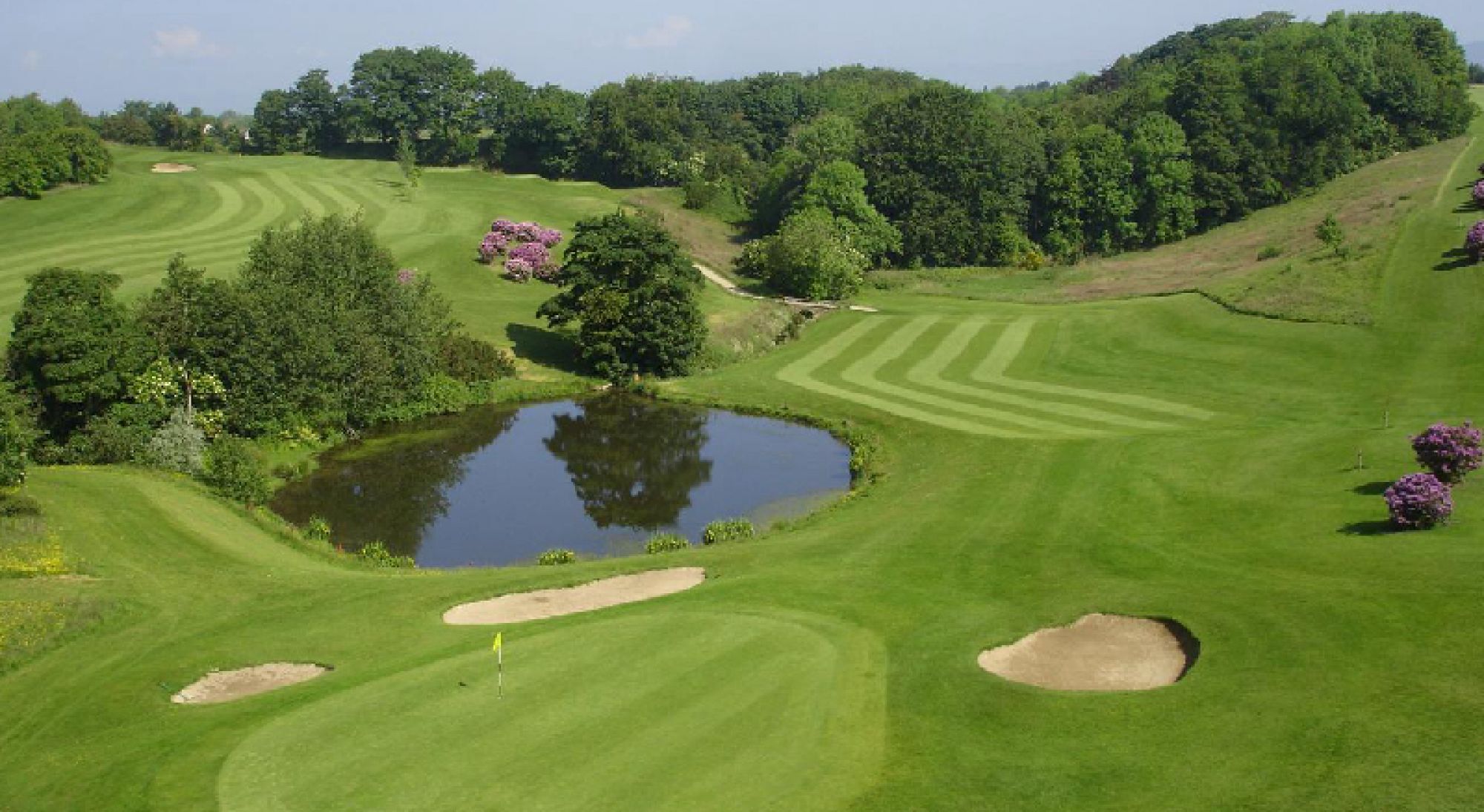 Aerial view of the parkland course at Roe Valley Resort